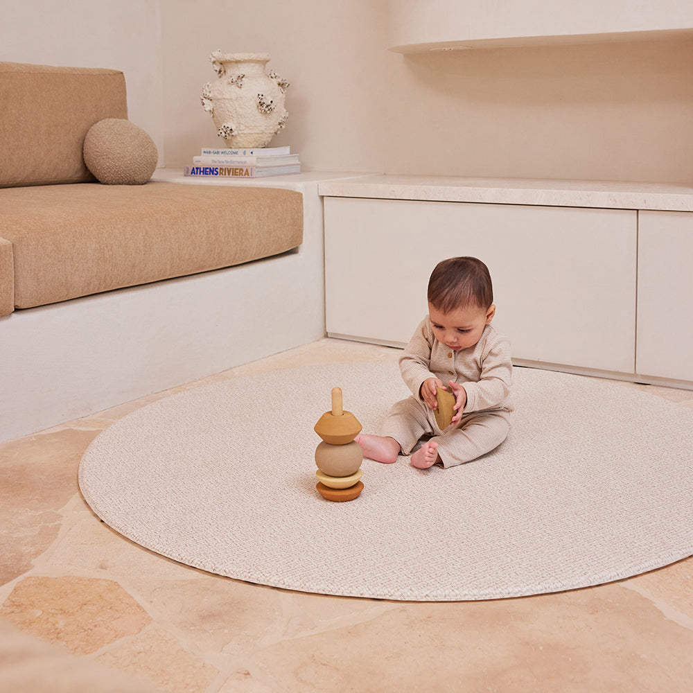 Round Foam Play Mat - Terrazzo/Weave