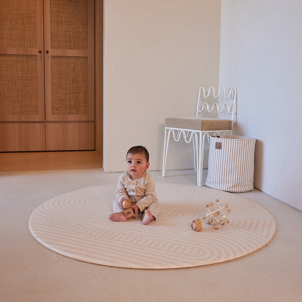 Round Foam Play Mat Blush Terrazzo Arch The Muse Edition
