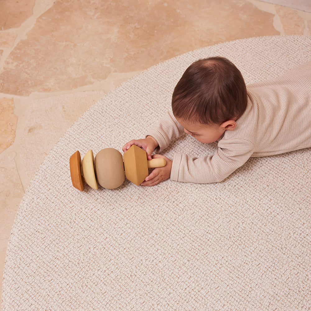 Round Foam Play Mat - Terrazzo/Weave