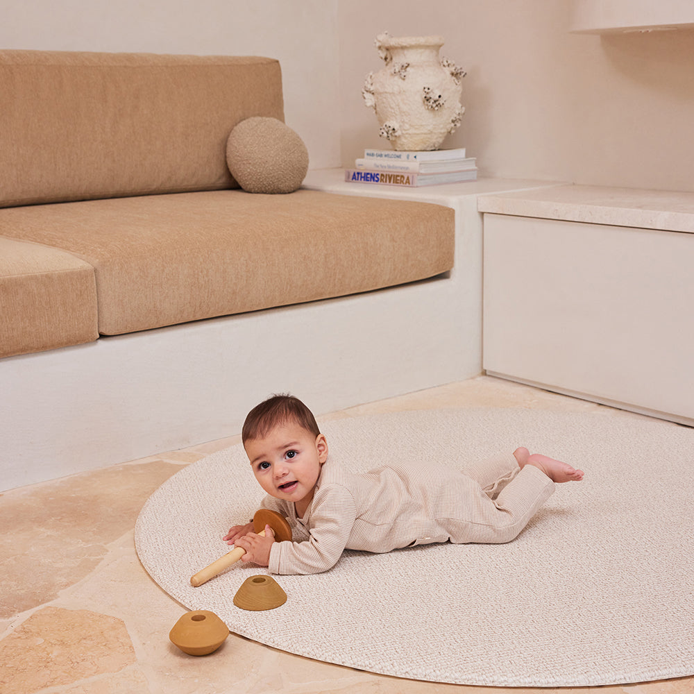 Round Foam Play Mat - Terrazzo/Weave