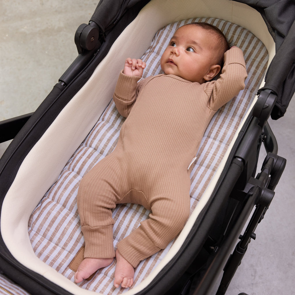 Sorano Stripe Universal Linen Bassinet Liner