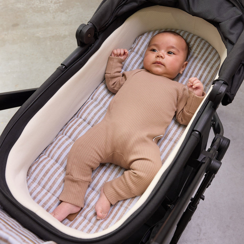 Sorano Stripe Universal Linen Bassinet Liner