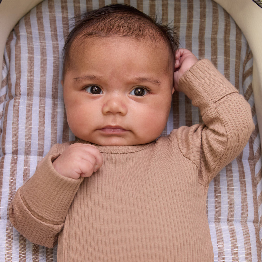 Sorano Stripe Universal Linen Bassinet Liner