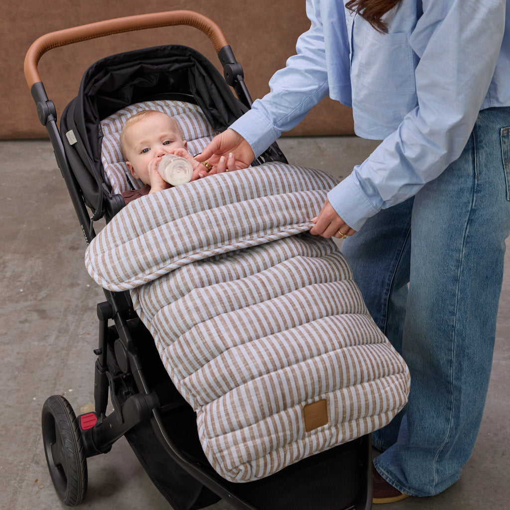 Sorano Stripe Linen Pram Cosy