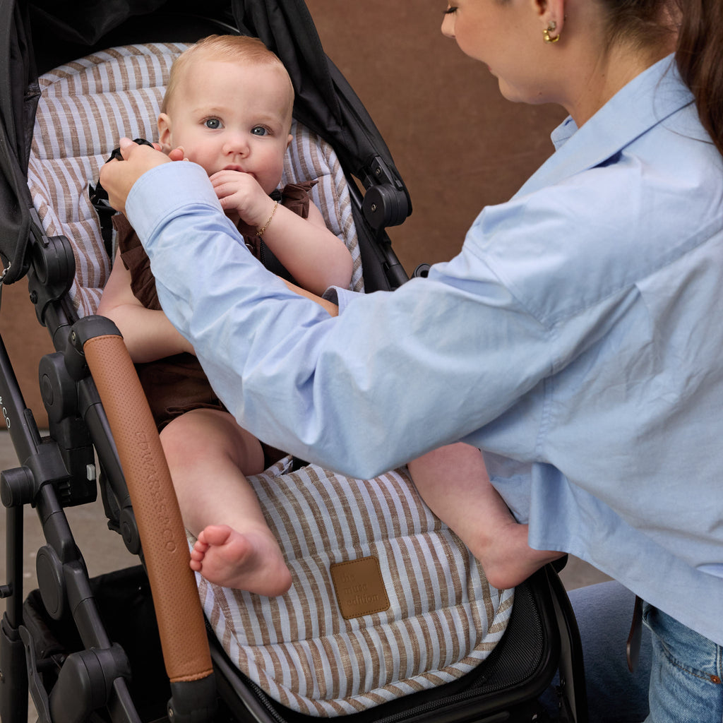 Sorano Stripe Universal Linen Pram Liner