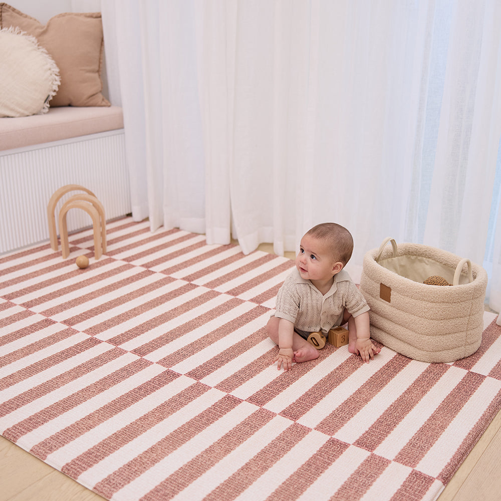Play Space Bundle - Cocoa Stripe/Breeze & Natural Play Pen