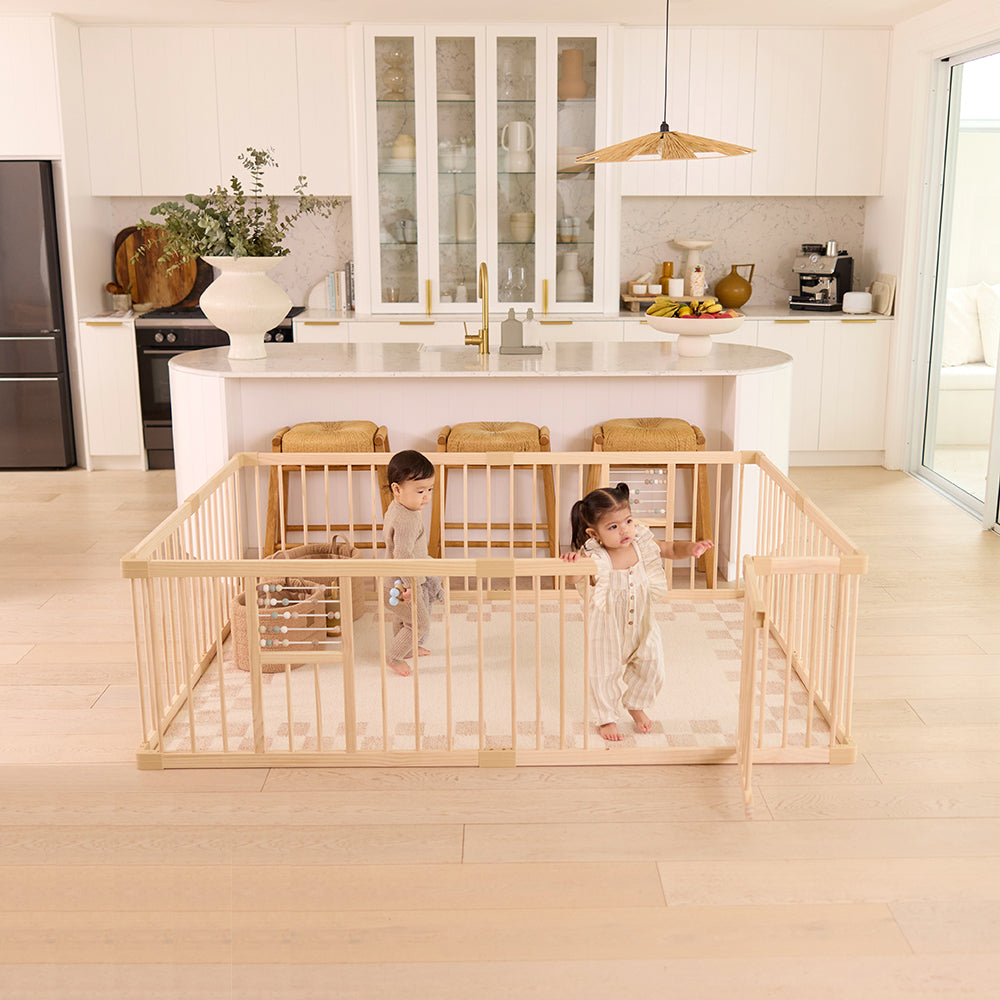 Natural Wooden Baby Play Pen
