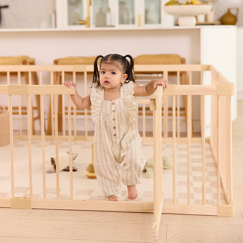 Natural Wooden Baby Play Pen