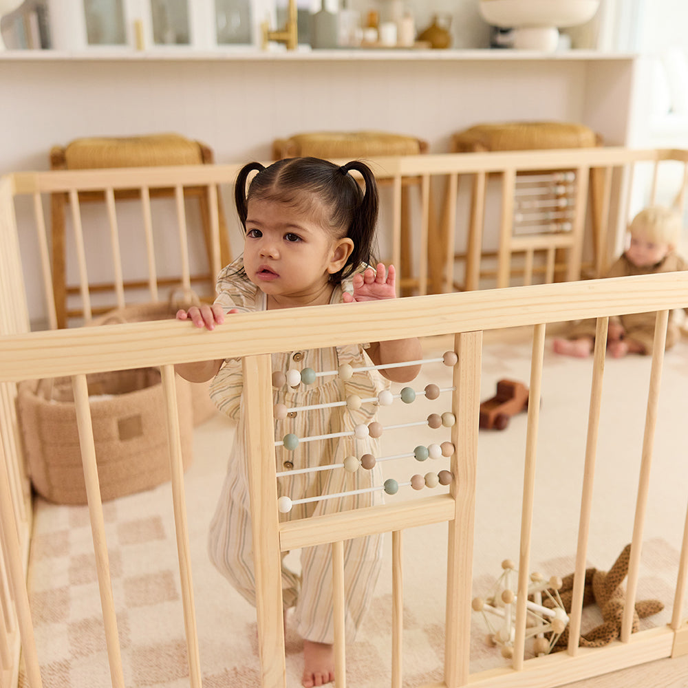 Natural Wooden Baby Play Pen
