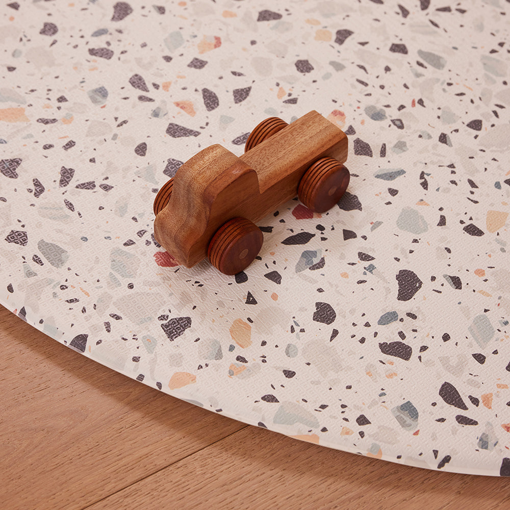 Round Foam Play Mat - Terrazzo/Weave