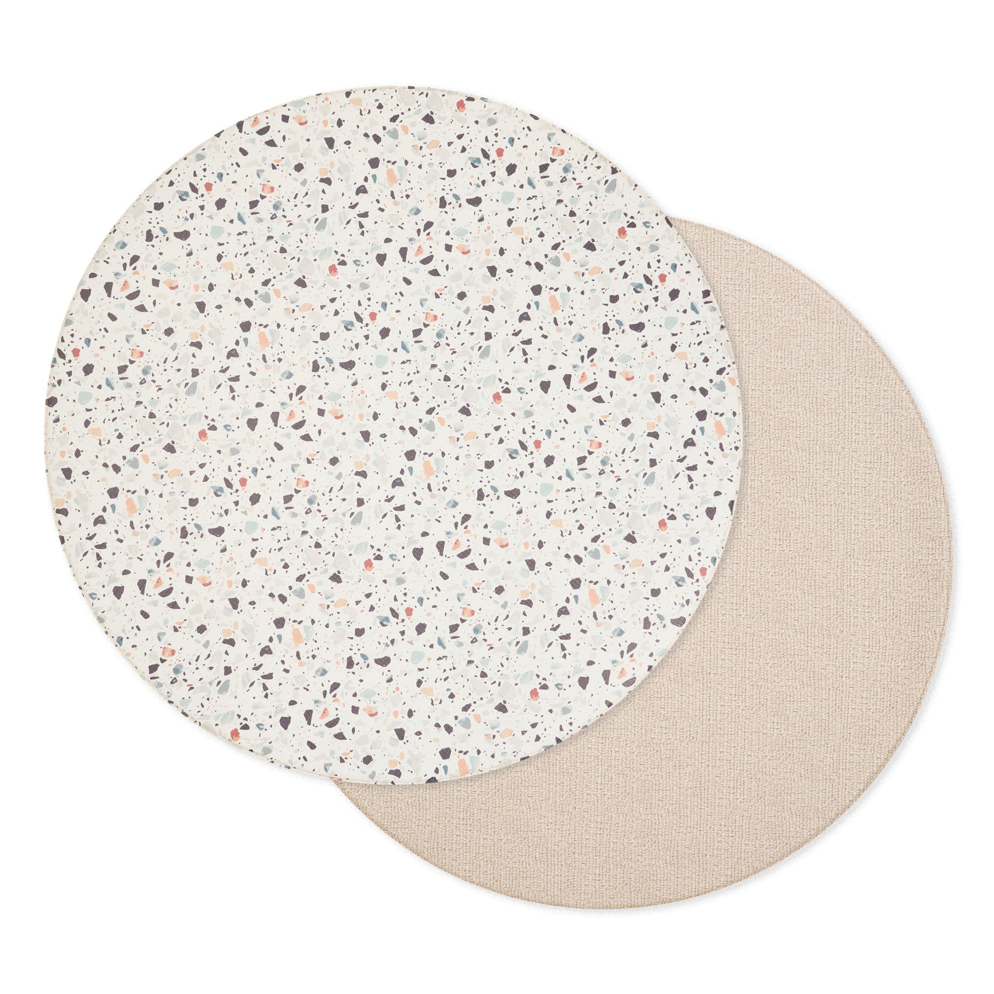 Round Foam Play Mat - Terrazzo/Weave