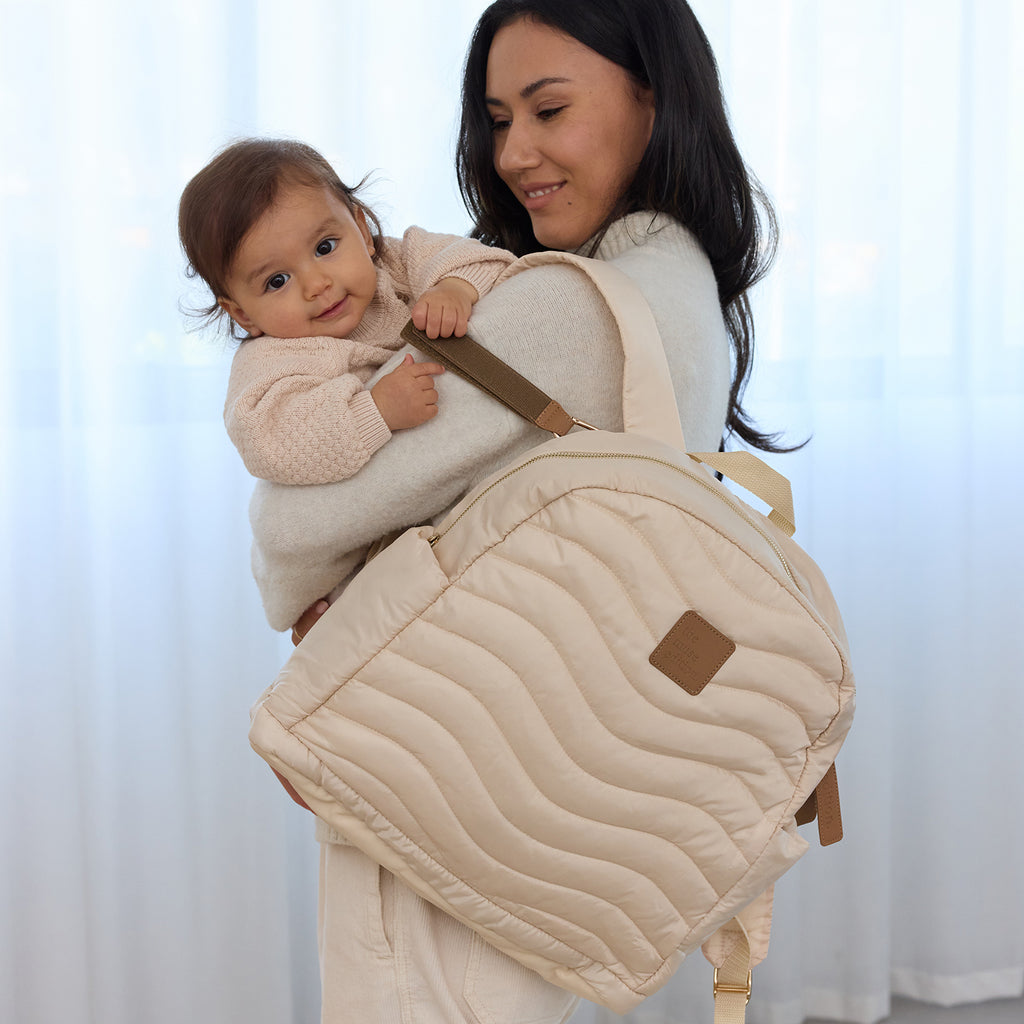 Natural Wave Quilted Back Pack