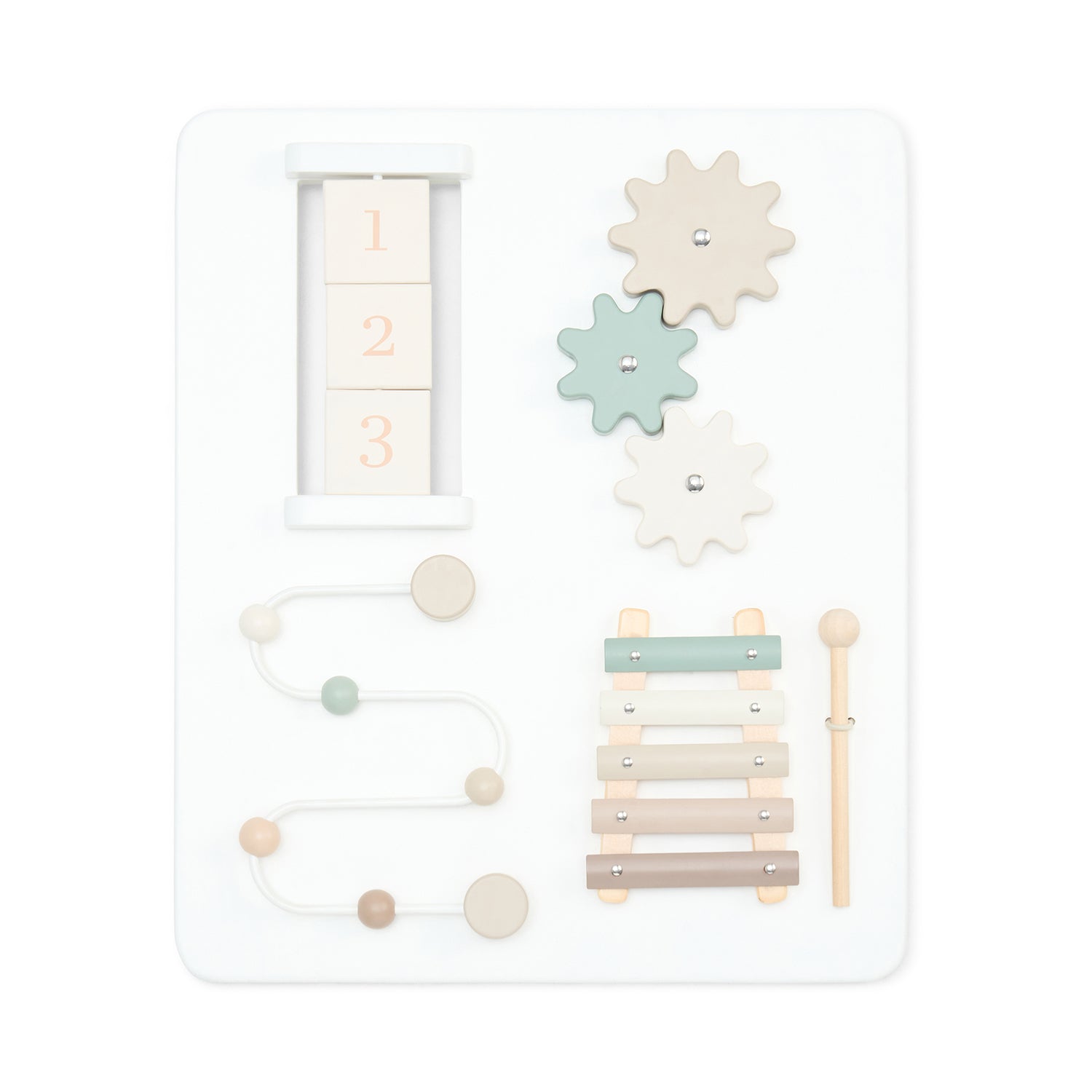 White Montessori Busy Board