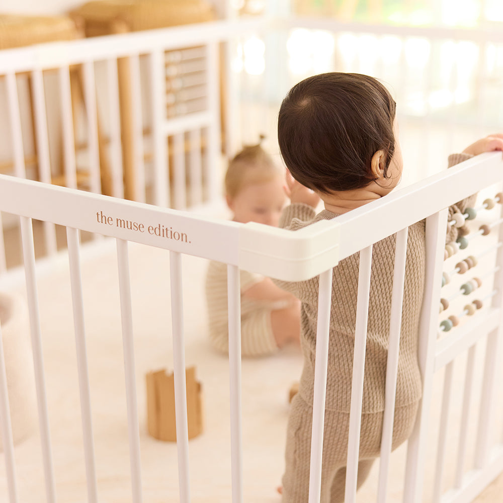 White Wooden Baby Play Pen