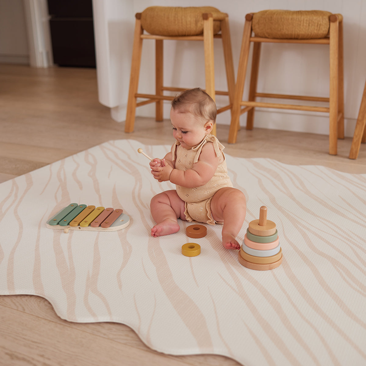 The WriggleMat - Foam Play Mat - Pebble/Wild